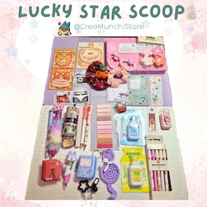 Caja sorpresa de artículos de papelería – Set de regalo Kawaii para diario / Cucharas sorpresa / Adorable