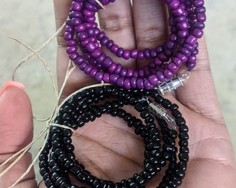 Waist Beads (no charm, solid color)