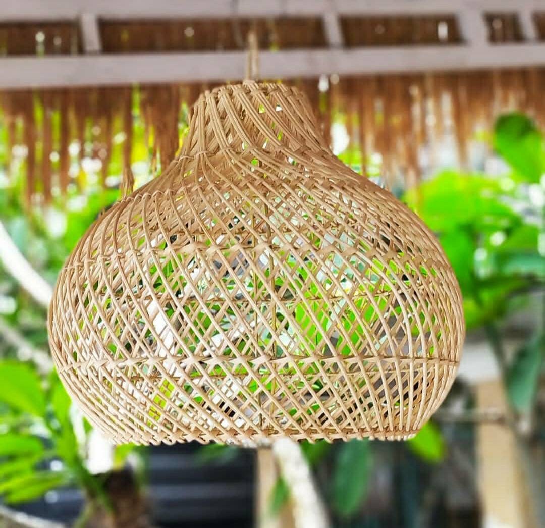 Rattan Lamp Shade Etsy
