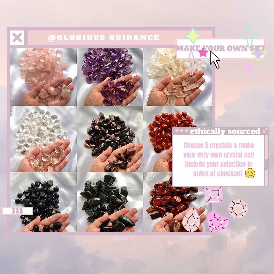 Make Your Own Crystal Set Ethically Sourced Crystals Tumbled Crystals Ethically Sourced Crystal