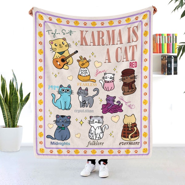 Taylor Swift Karma Is A Cat Blanket