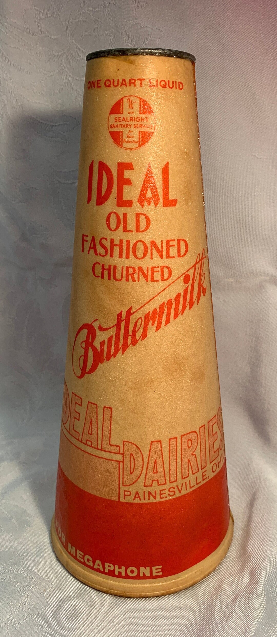 Ideal Dairies Painesville OH Quart Cone Container Waxed Etsy