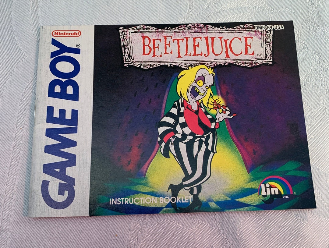 Beetlejuice Original Nintendo Gameboy 1991 Instructional Booklet Etsy
