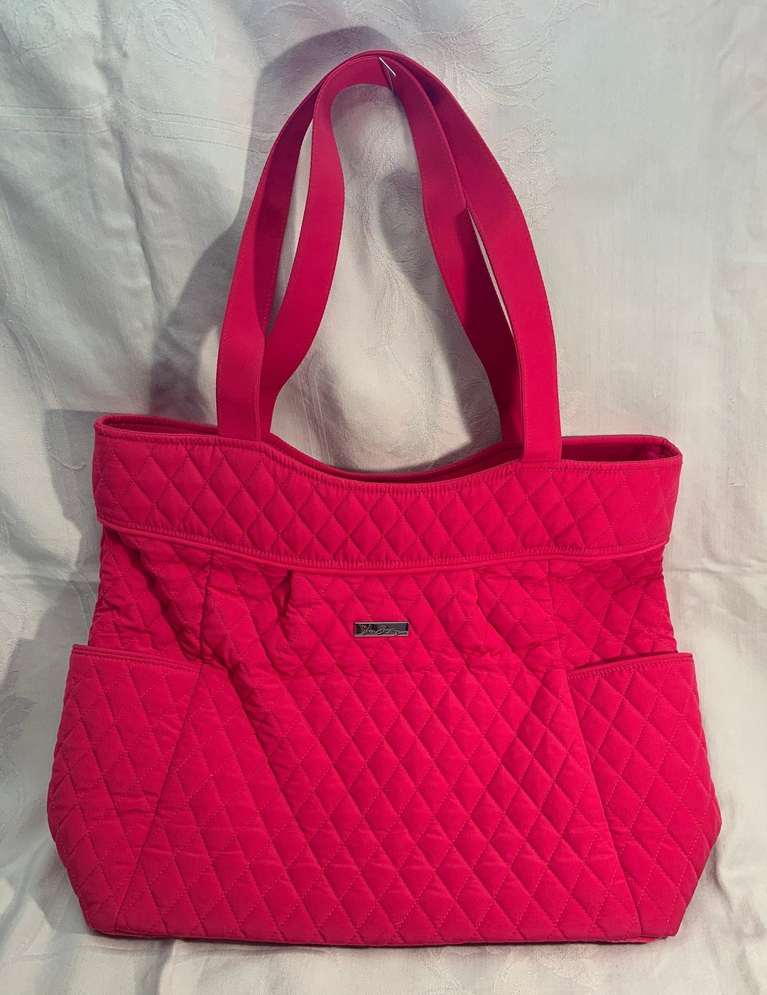 Vera Bradley Large Tote Bag/fuschia Quilted Brand New Never Used Etsy