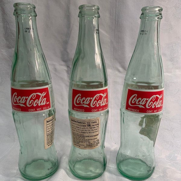 Green Glass Coke Bottles Etsy