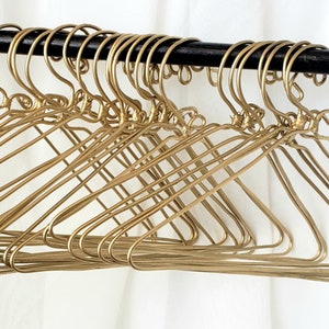 Set of 3 - Genuine Hand Crafted Wire Hangers for 18 inch Dolls, Gold