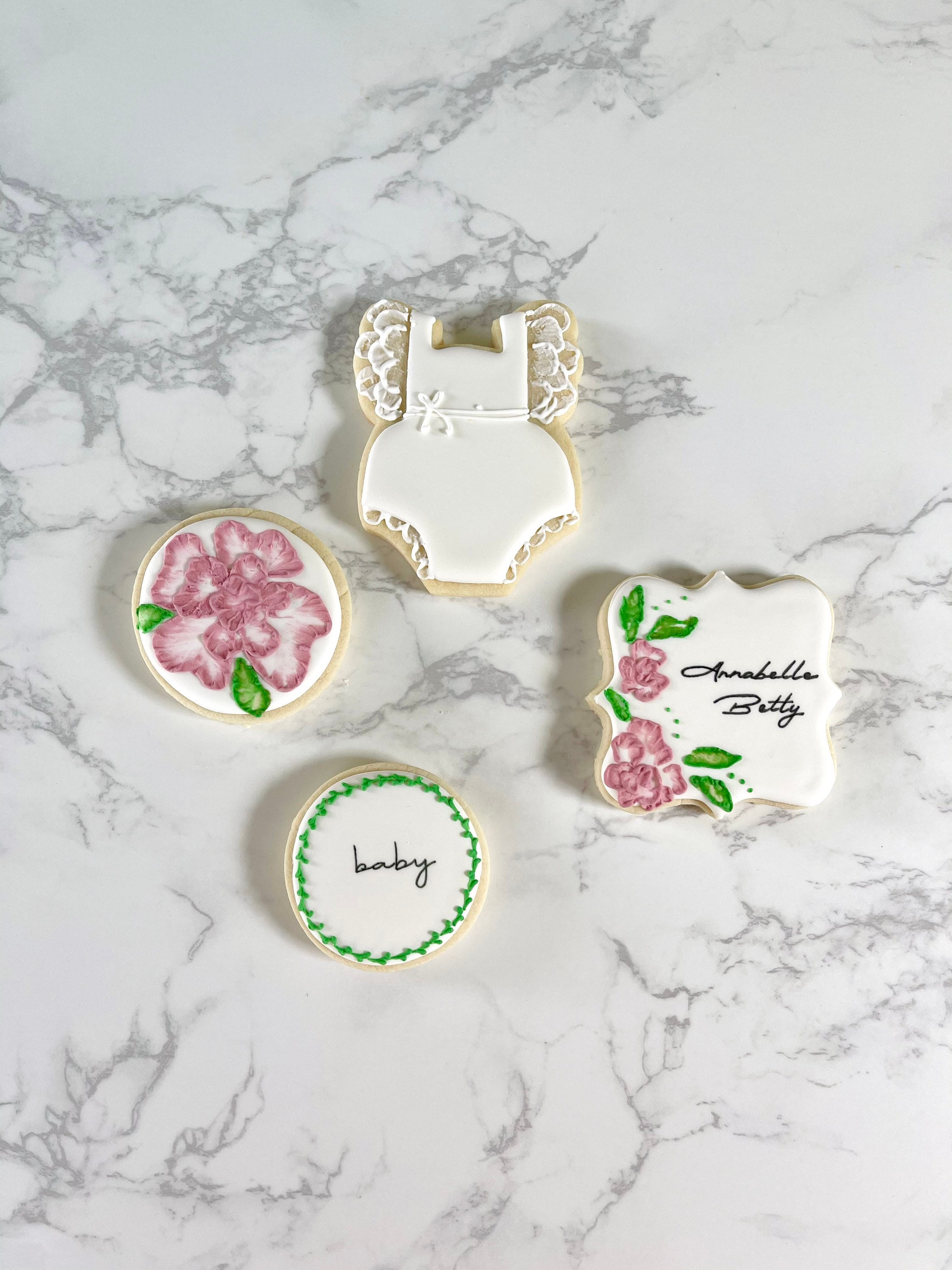 Floral baby shower sugar cookies Etsy