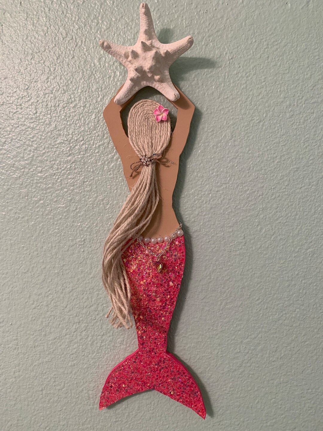 Mermaid Decor Beach Coastal Mermaid Wall Hanging - Etsy
