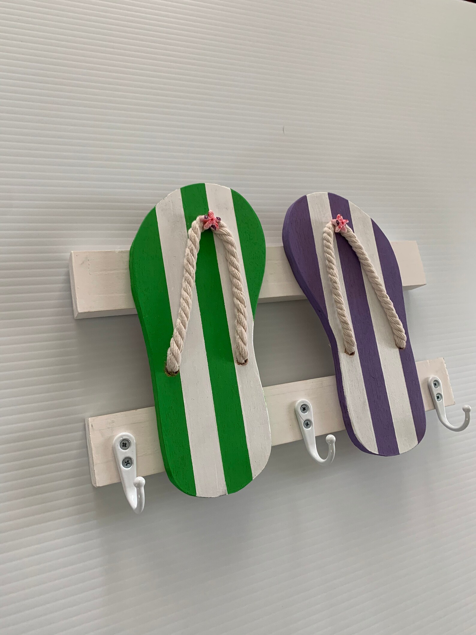 Sandals wall hanging beach theme coastal decor nautical | Etsy