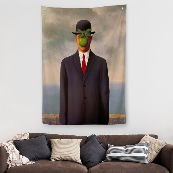 Renee Magritte De zoon des mensen 1964 Wandtapijt Zoon van Etsy België