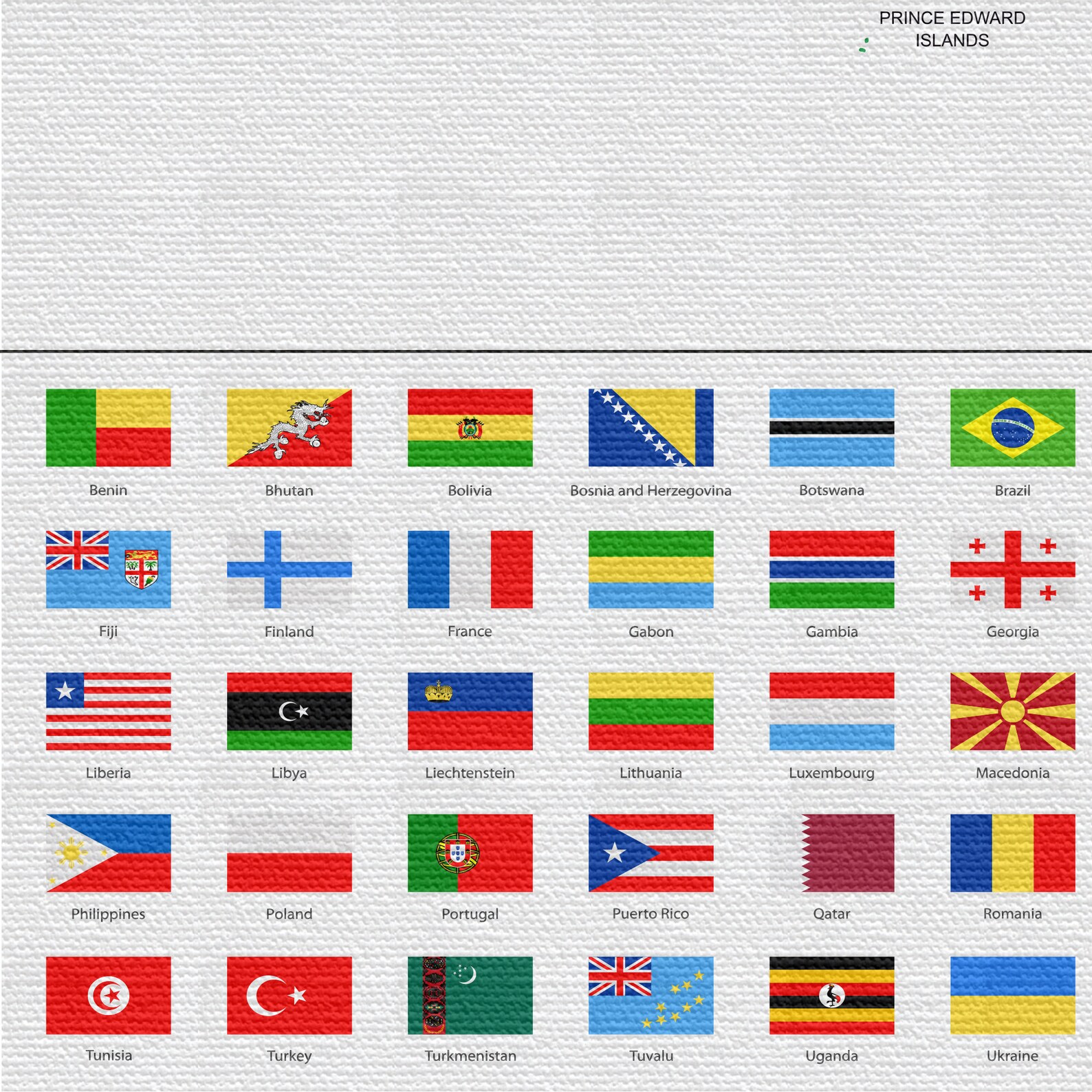 Detailed World Map With Country Flags World Map Large Canvas Etsy