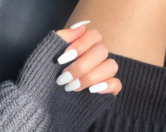pic Short White Ballerina Acrylic Nails ballerina nails etsy