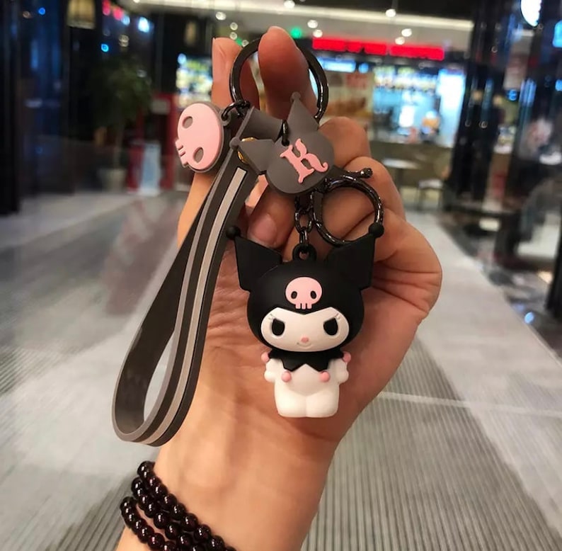 Kawaii Hello Kitty Kuromi Keychain Etsy