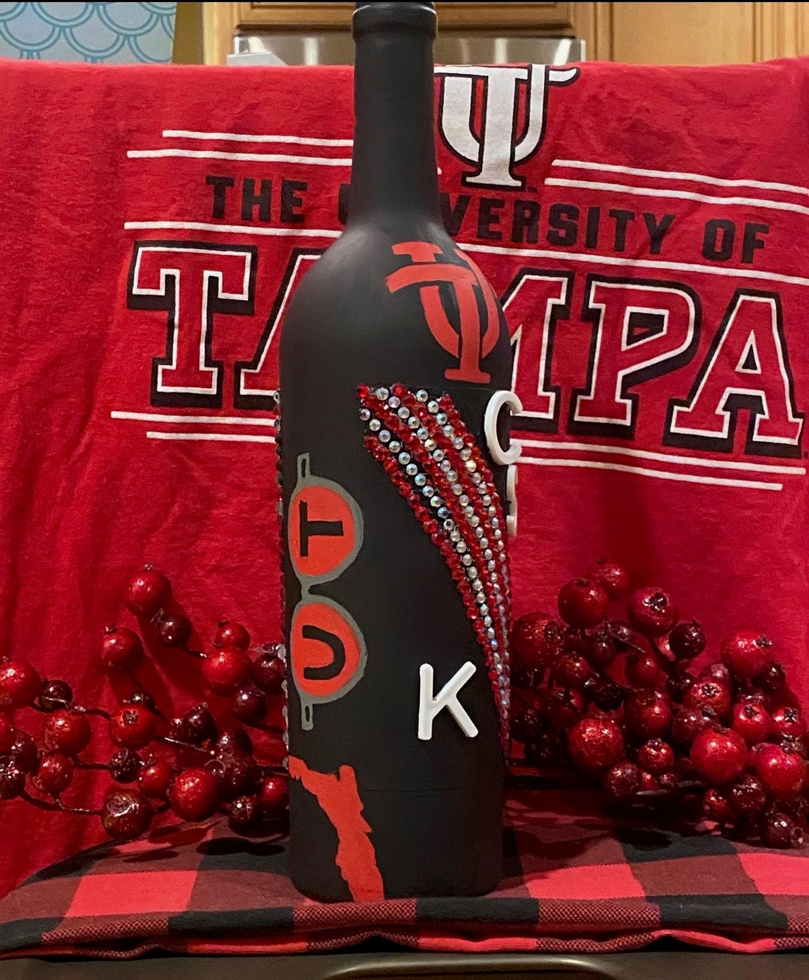 Custom College Wine Bottle Etsy