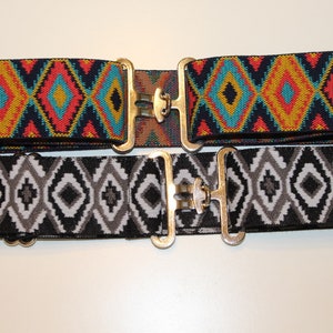 Aztec 2 inch elastic equestrian adjustable belt with surcingle buckle