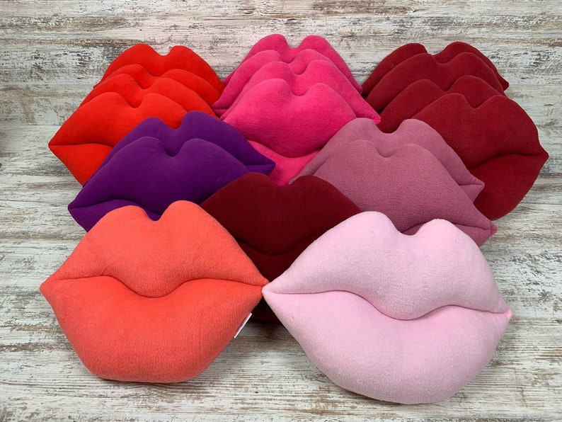 Soft Pink Pillow Lips Lips Pillow Design Shaped Lip Pillow Etsy