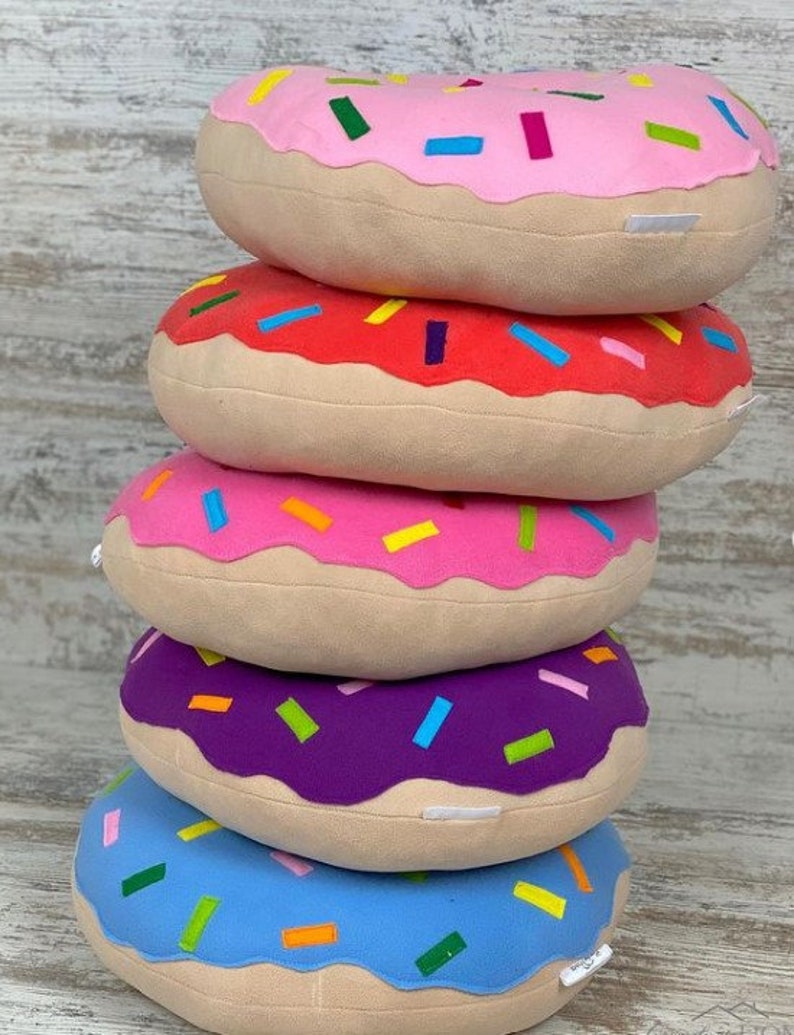 Soft Donut Pillow Big Size Donut Pillow Design Handmade Donut Etsy
