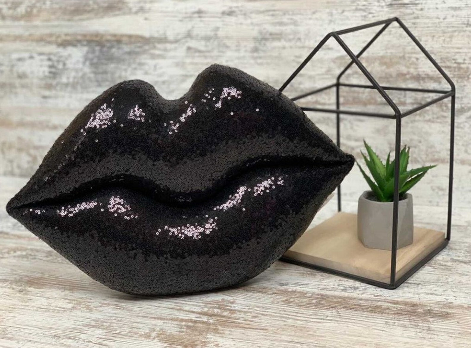 Cute Lip Shaped Pillow Sequins Lips Pillow Design Lip Decor Etsy
