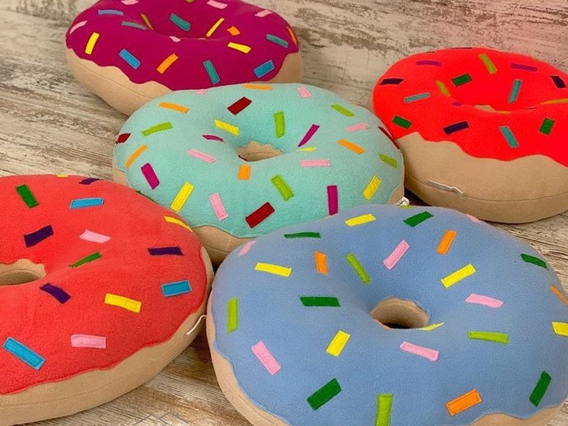 Soft Donut Pillow Big Size Donut Pillow Design Handmade Donut Etsy