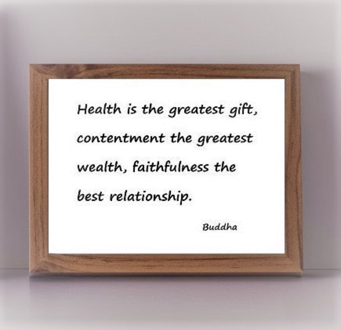 Set van 2 Boeddha citaten / Gezondheid is grootste