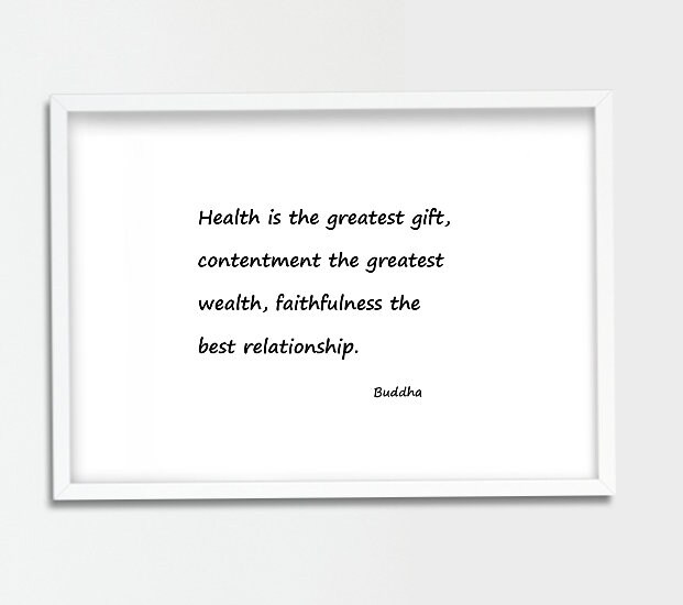 Set van 2 Boeddha citaten / Gezondheid is grootste