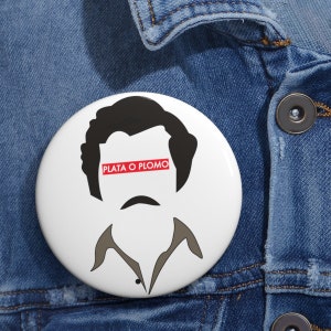 Pablo Escobar Mugshot Cartoon Funny Sticker Colombia Medellin Narcos Cartel Coke Coca Drugs El Patron Art onkruid cannabis Custom Pin Buttons