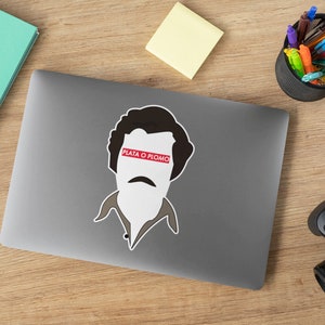 Pablo Escobar Mugshot Cartoon Funny Sticker Colombia Medellin Narcos Cartel Coke Coca Drugs El Patron Art wiet cannabis Kiss-Cut Stickers