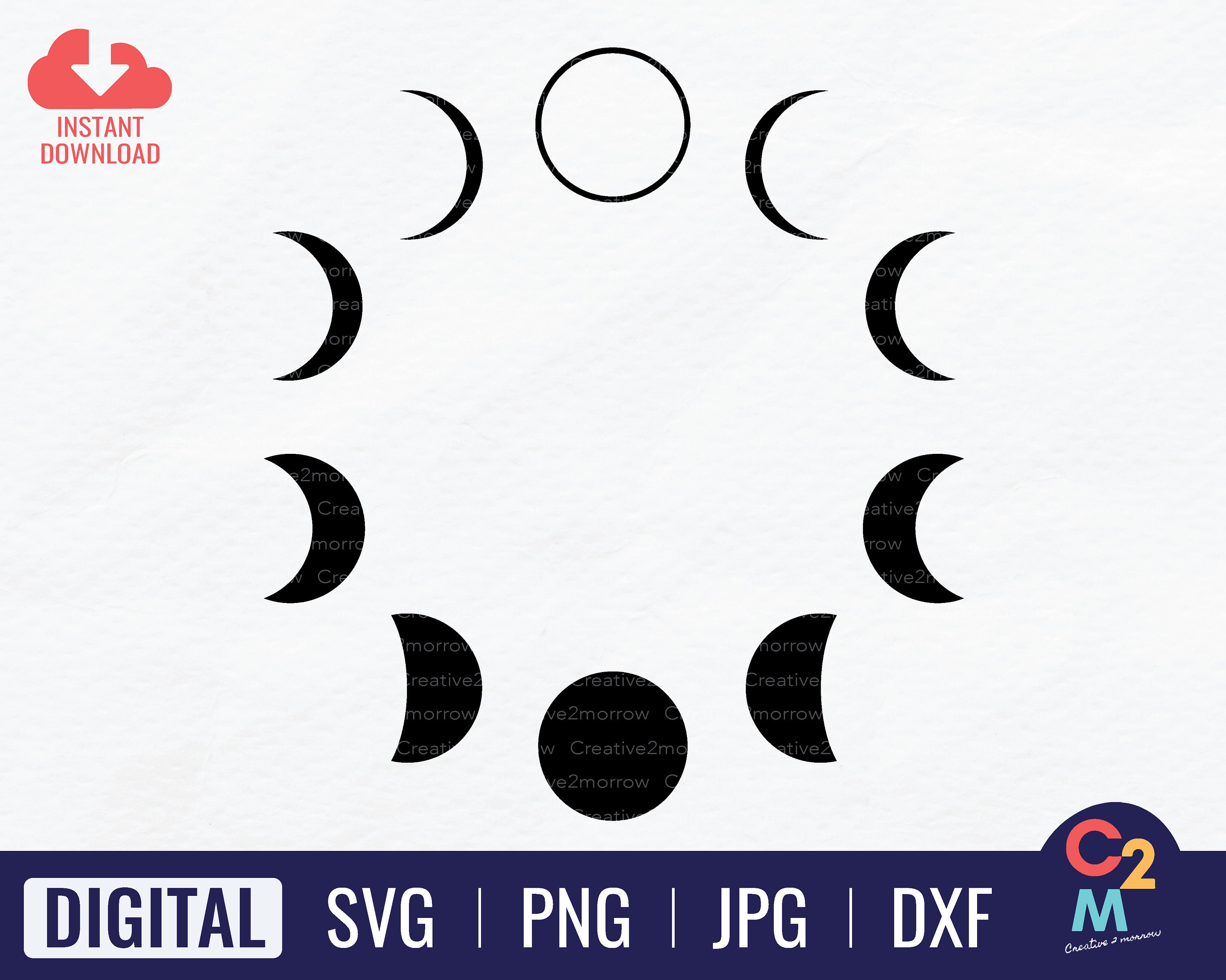 Moon Phases SVG