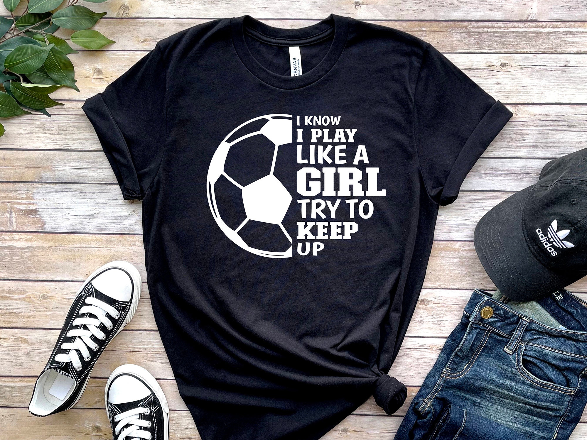 Haizct Fußball-Rucksack – „I Play Like A Girl“ Design, Unisex Sporttasche Mit Kordelzug
