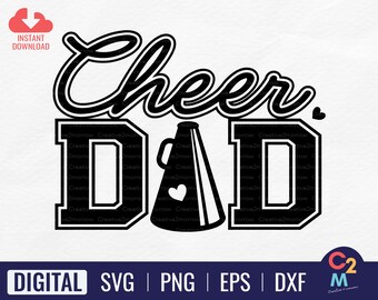 Cheer Dad SVG | Cheer Dad Shirt | Cheer Dad SVG | Dad Svg | Cheer Svg | Cheerleader Svg | Cricut Cut File | Instant Download