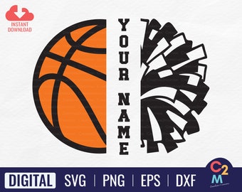 Basketball Cheer SVG | Basketball Name SVG | Basketball Player Svg | Basketball Svg | Cheerleader Svg | Cheer Mom Svg | Cricut Cut File