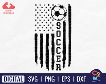Soccer American Flag SVG | Soccer Usa Flag SVG | Soccer Flag SVG | Soccer Svg | Soccer 4th of July | Soccer Shirt | Soccer Cut File