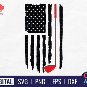 Golf American Flag SVG Golf Usa Flag SVG Golf Flag SVG Golf Svg Golf ...