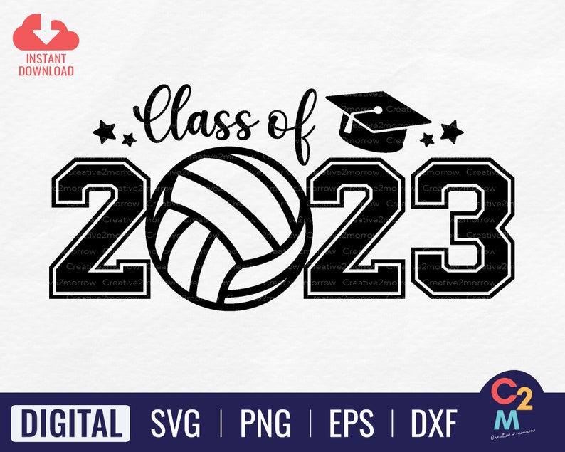 Class of 2023 Volleyball SVG Seniors 2023 SVG Graduation Etsy Australia