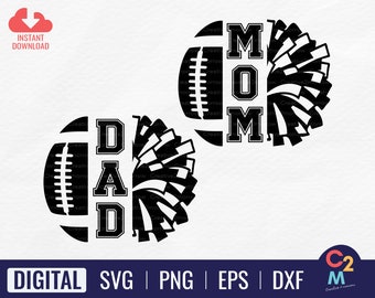 Football Cheer Dad | Football Cheer Mom | Football Dad Svg | Football Mom Svg | Football Shirt | Cheer Dad Svg | Cheer Mom Svg