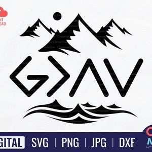 God is Greater Than the Highs and Lows SVG | Christian SVG | God SVG | Bible Quote | Instant Download