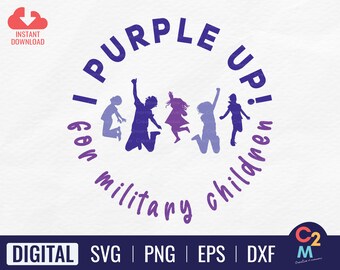 I Purple Up For Military Children SVG | Proud Army Family SVG | Military Child SVG | Patriotic Military | Purple Up Svg