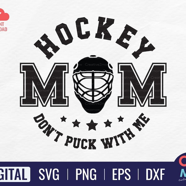 Hockey mamá SVG / No Puck conmigo / Jugador de hockey SVG / Hockey mamá camisa / Hockey sobre hielo Svg / Hockey Clipart / Cricut Cut File
