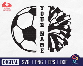 Soccer Cheer SVG | Soccer Name SVG | Soccer Player Svg | Soccer Svg | Cheerleader Svg | Cheer Mom Svg | Cricut Cut File | Instant Download
