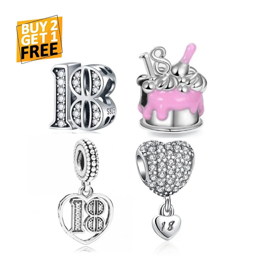 FGT Sweet 16 Birthday Charm Compatible with Pandora Moments Bracelets Star  Love Heart Bead Friends BFF Best Friends Granddaughter Birthday :  Amazon.co.uk: Fashion