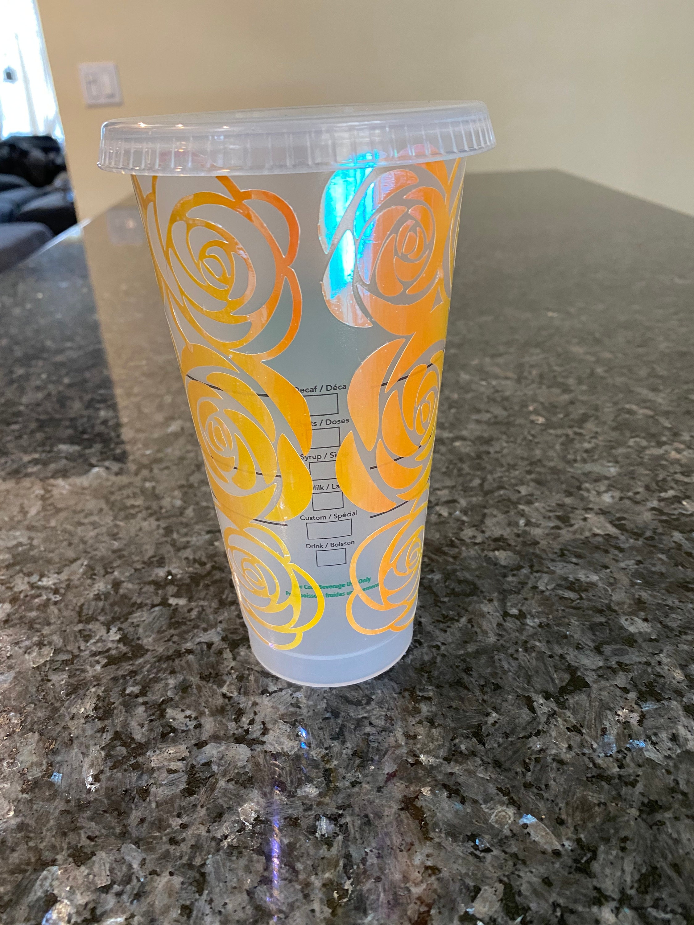 Custom Vinyl Starbucks Cups Etsy