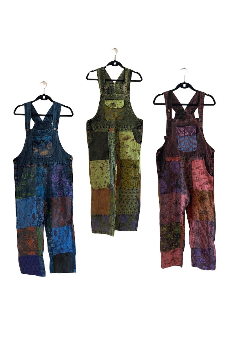 Patchwork Overalls image 1