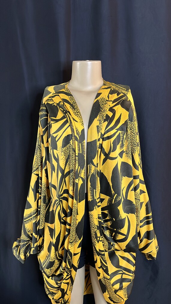 Vintage Statements Yellow Floral Cocoon Jacket