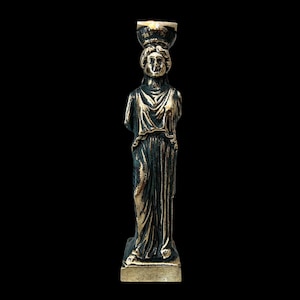 Caryatid of the Erechtheion, Acropolis, Athens Handmade Museum Replica, Bronze Statue, Bronze Office Decor, Metal Art Sculpture
