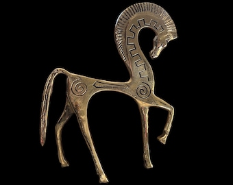 Big Horse Statue of Ancient Greece, Greek Horse, Metal Art Sculpture, Handmade Greek Museum Replica