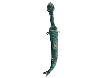 Bronze Metal Sword, Αntique Bronze Tone, Double Sided, Handmade Greek Metal Art Sculpture, Gift for him