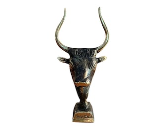 Minotaur, Bronze Bull Statue, Bull's Head, Museum Replica, Metal Art Sculpture, Crete, Minoan Civilization, Knossos, Crete Art