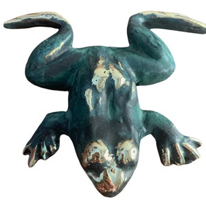 Frog, Bronze Office Decor, Metal Art Sculpture, Animals, Gift to Him, Gift to Her, Animal Décor