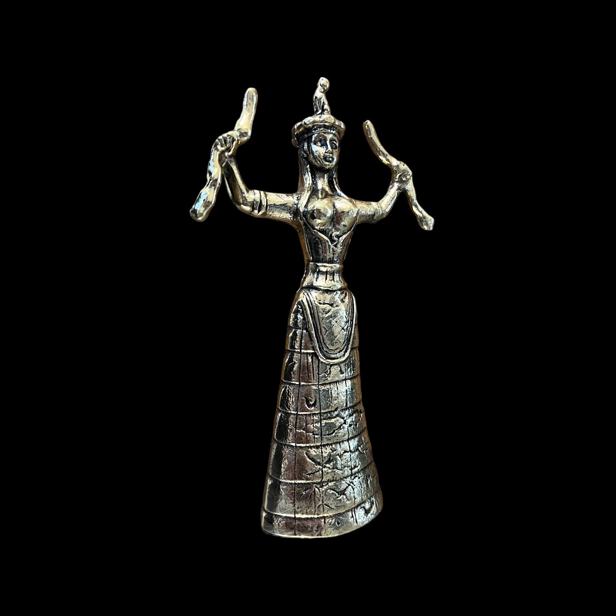 Minoan Snake Goddess Figurines, Bronze Metal Art Sculpture, Museum Replica,  Cretan Statue, Minoan Civilization - Etsy Ireland