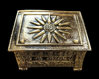 Larnax of King Philip II Macedon, Father of Alexander the Great, Vergina Sun, Ancient Greek Symbol, Pure Bronze Decor or Box Jewelry